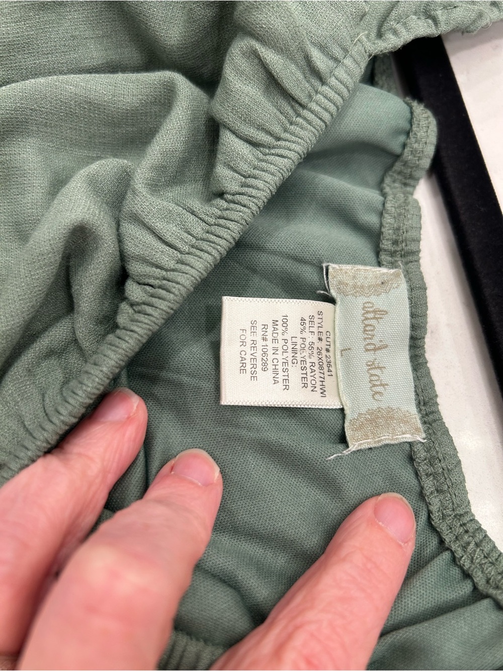 Altar'd State Sage Green Smocked Tiered Mini Dress - Picture 4 of 8